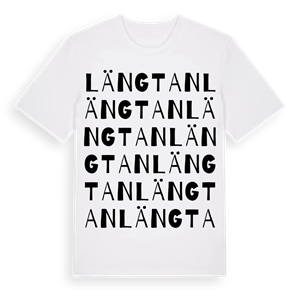 Längtan ordlek t-shirt – ekologisk bomull t-shirt från Pinshirt