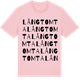 Pink Cotton t-shirt med Långtomta ordlek t-shirt