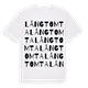 White t-shirt med Långtomta ordlek t-shirt