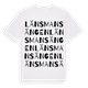 White t-shirt med Länsmansängen ordlek t-shirt