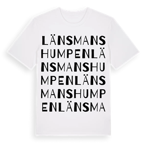Länsmanshumpen ordlek t-shirt – ekologisk bomull t-shirt från Pinshirt