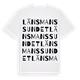 White t-shirt med Länsmanssundet ordlek t-shirt
