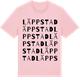 Pink Cotton t-shirt med Läppstad ordlek t-shirt
