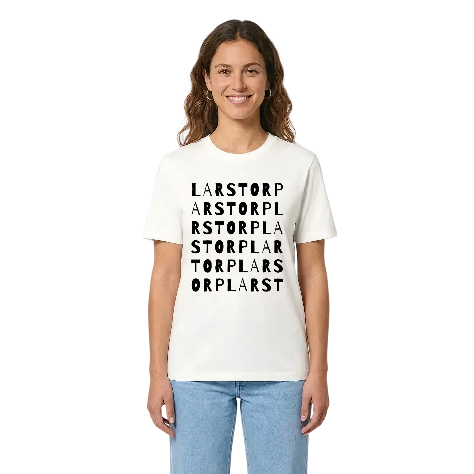 Larstorp ordlek t-shirt – White, i miljö