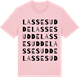 Pink Cotton t-shirt med Lasses udde ordlek t-shirt