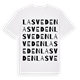 White t-shirt med Lasveden ordlek t-shirt