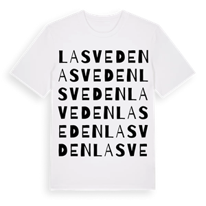 Lasveden ordlek t-shirt – ekologisk bomull t-shirt från PinShirt