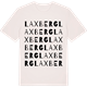 Vintage White t-shirt med Laxberg ordlek t-shirt