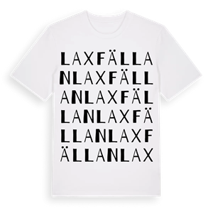 Laxfällan ordlek t-shirt – ekologisk bomull t-shirt från Pinshirt