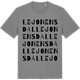 Mid Heather Gray t-shirt med Lejonens dal ordlek t-shirt