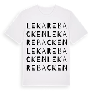 Lekarebacken ordlek t-shirt – ekologisk bomull t-shirt från Pinshirt