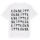 White t-shirt med Lekslätt ordlek t-shirt