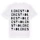 White t-shirt med Lenestad ordlek t-shirt