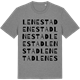 Mid Heather Gray t-shirt med Lenestad ordlek t-shirt