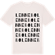 Vintage White t-shirt med Lennebo ordlek t-shirt