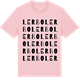Pink Cotton t-shirt med Lerbo ordlek t-shirt