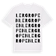 White t-shirt med Lergropen ordlek t-shirt