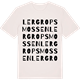 Vintage White t-shirt med Lergropsmossen ordlek t-shirt
