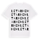 White t-shirt med Letarhem ordlek t-shirt