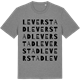 Mid Heather Gray t-shirt med Leverstad ordlek t-shirt