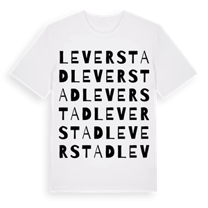 Leverstad ordlek t-shirt – ekologisk bomull t-shirt från Pinshirt