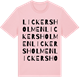 Pink Cotton t-shirt med Lickersholmen ordlek t-shirt