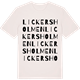 Vintage White t-shirt med Lickersholmen ordlek t-shirt