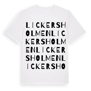 Lickersholmen ordlek t-shirt – ekologisk bomull t-shirt från Pinshirt
