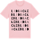 Pink Cotton t-shirt med Lidbacken ordlek t-shirt