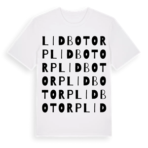 Lidbotorp ordlek t-shirt – ekologisk bomull t-shirt från Pinshirt