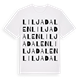 White t-shirt med Liljadalen ordlek t-shirt