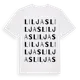 White t-shirt med Liljas ordlek t-shirt