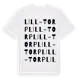 White t-shirt med Lill-Torp ordlek t-shirt