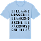 Blue Soul t-shirt med Lilla Åkemossen ordlek t-shirt