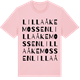 Pink Cotton t-shirt med Lilla Åkemossen ordlek t-shirt