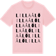 Pink Cotton t-shirt med Lilla Ålö ordlek t-shirt