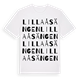 White t-shirt med Lilla Åsängen ordlek t-shirt