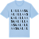 Blue Soul t-shirt med Lilla Aska ordlek t-shirt