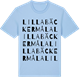Blue Soul t-shirt med Lilla Bäckermåla ordlek t-shirt
