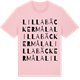 Pink Cotton t-shirt med Lilla Bäckermåla ordlek t-shirt