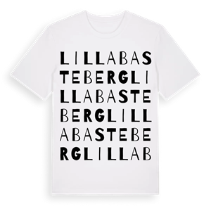 Lilla Basteberg ordlek t-shirt – ekologisk bomull t-shirt från Pinshirt