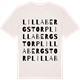Vintage White t-shirt med Lilla Bergstorp ordlek t-shirt