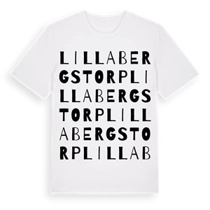 Lilla Bergstorp ordlek t-shirt – ekologisk bomull t-shirt från Pinshirt