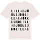 Vintage White t-shirt med Lilla Björklund ordlek t-shirt
