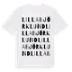 White t-shirt med Lilla Björklund ordlek t-shirt