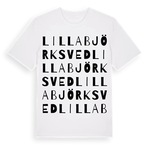 Lilla Björksved ordlek t-shirt – ekologisk bomull t-shirt från Pinshirt