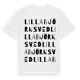 White t-shirt med Lilla Björksved ordlek t-shirt