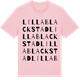 Pink Cotton t-shirt med Lilla Blackstad ordlek t-shirt