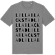 Mid Heather Gray t-shirt med Lilla Blackstad ordlek t-shirt