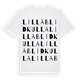 White t-shirt med Lilla Blidkulla ordlek t-shirt